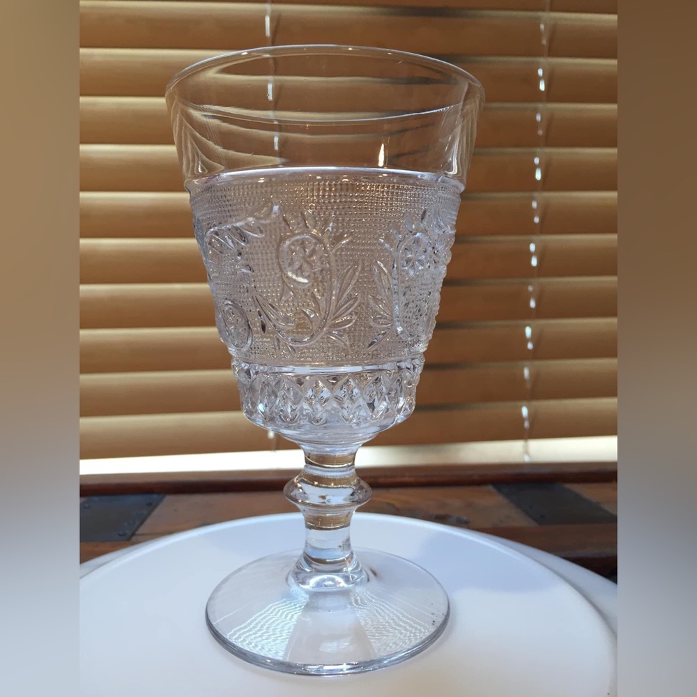 6201 Duncan Miller Clear Sandwich Glass Water Goblet 8oz. Clear Sandwich Glass